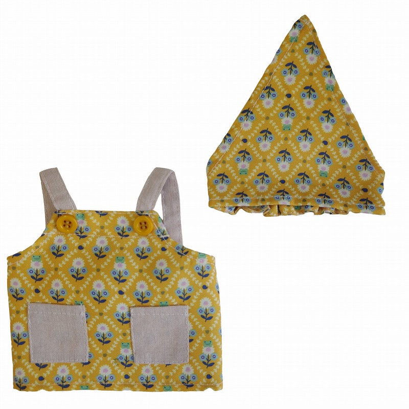 かえるのピクルス　ビーンドール用エプロン＆三角巾セットＹＥ　　（株）飛馬日本