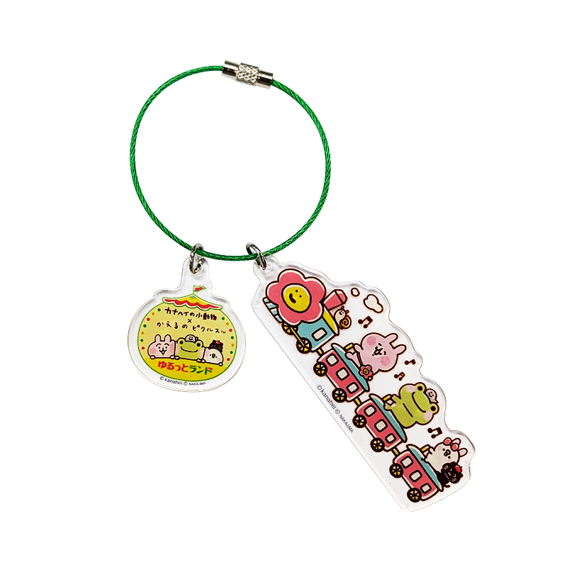 かえるのピクルス　ゆるっとらんどアクリル３連ＫＨ＿汽車　　（株）牛久保工芸社